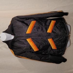 Black w/Orange Stripes Bombardier Snowmobile Jacket
